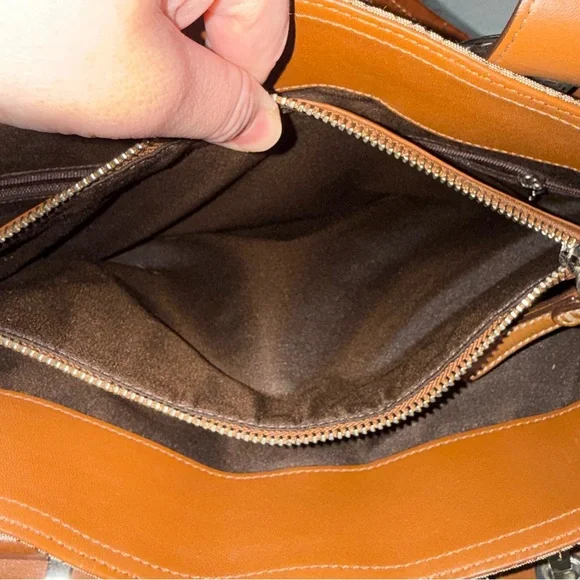 Coach Y2K Demi Signature Print Brown Soho Buckle Leather Canvas Tote Bag - Picture 9 of 16